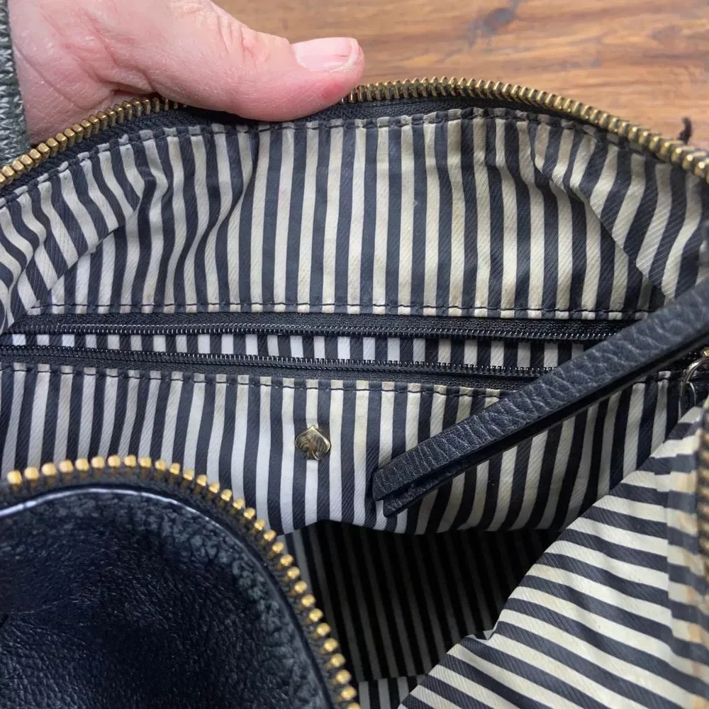 KATE SPADE Vivian hobo black pebbled leather bag purse handbag